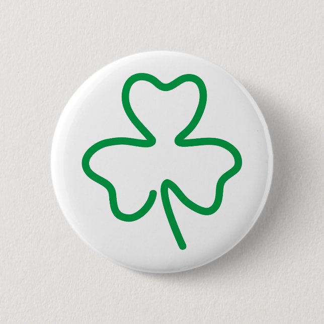 Shamrock Pinback Button (Front)