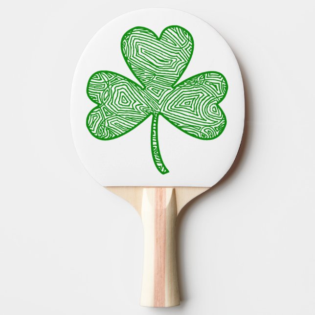 Shamrock Ping-Pong Paddle (Front)