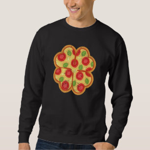 Shamrock Pizza Italian St Patricks Day Irish Foodi Sweatshirt