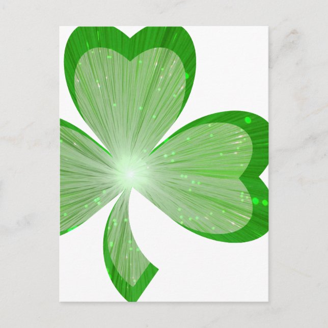 Shamrock postcard white (Front)