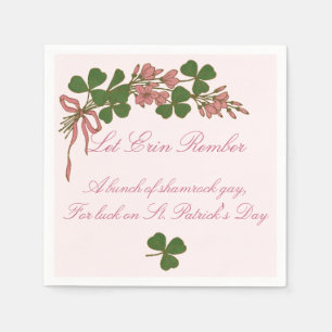 Shamrock Posy Napkins