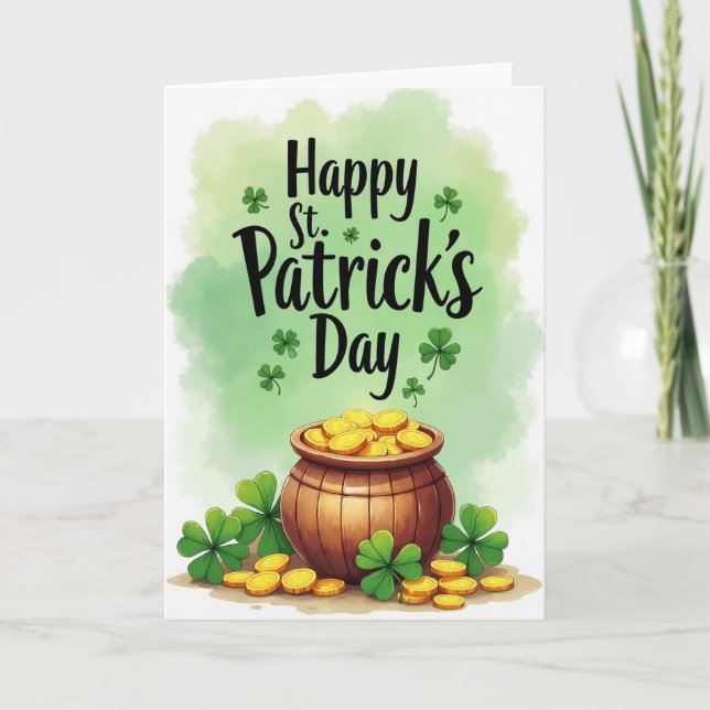 Shamrock Pot Of Gold Card (Front)
