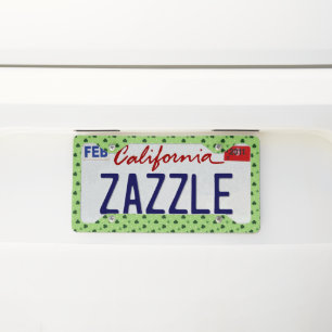 Shamrock Print License Plate Frame