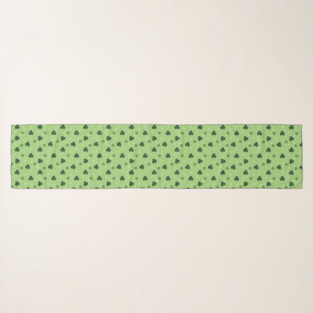 Shamrock Print Scarf (Front (Horizontal))