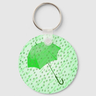 SHAMROCK RAIN by SHARON SHARPE Keychain