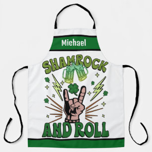 Shamrock Roll Apron - Personalized Name Punny Gift
