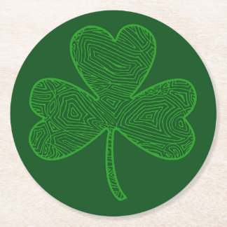 Shamrock Round Paper Coaster