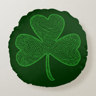 Shamrock Round Pillow