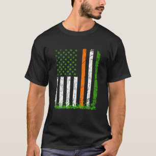 Shamrock Saint Patrick's Day American Flag Patriot T-Shirt