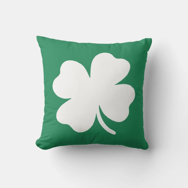 Shamrock  Saint Patricks Day Ireland Throw Pillow (Front)