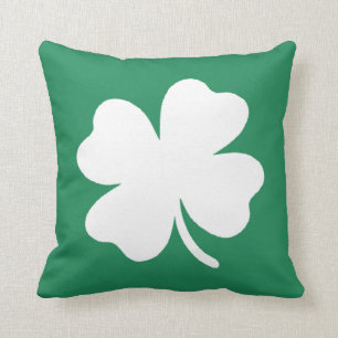 Shamrock Saint Patricks Day Ireland Throw Pillow
