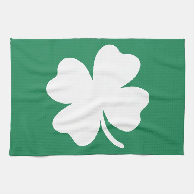 Shamrock  Saint Patricks Day Ireland Towel (Horizontal)
