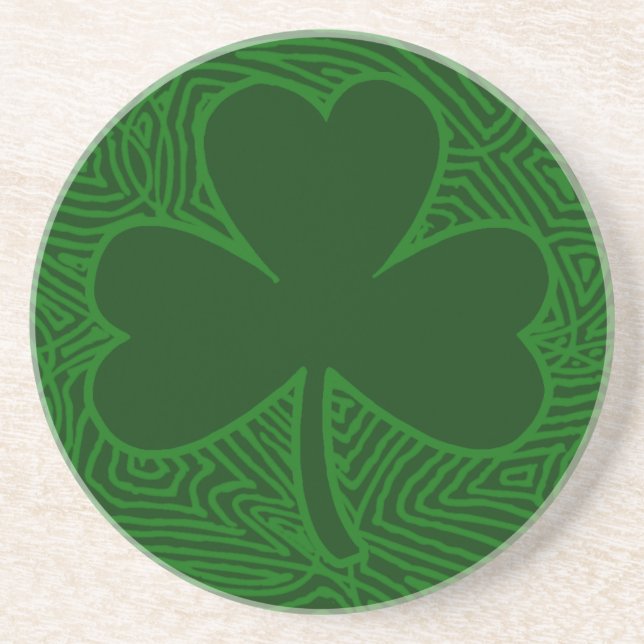 Shamrock Sandstone Coaster (Front)