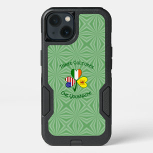 Shamrock Scot Lion Ireland USA Flags Personalized iPhone 13 Case
