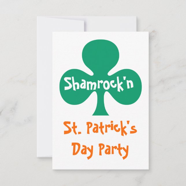 Shamrock shamrock'n party Invitation kelly green (Front)