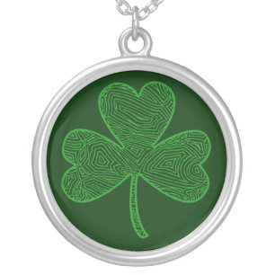 Shamrock Silver Plated Necklace