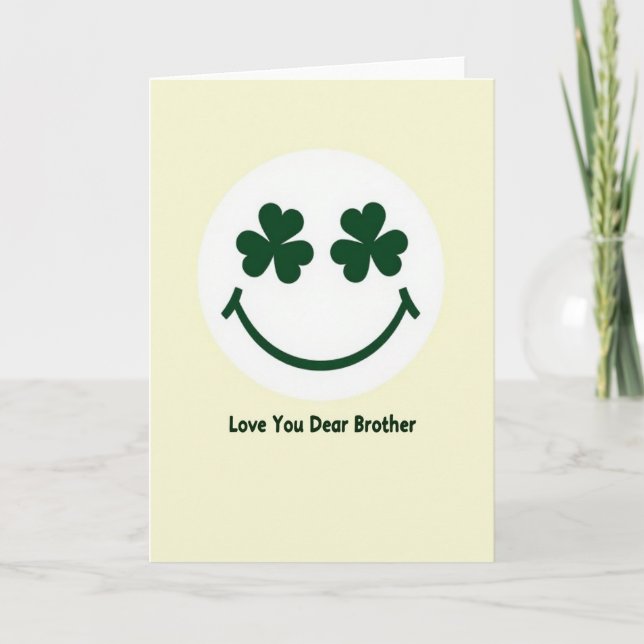 Shamrock Smile Brother Love Card (Front)