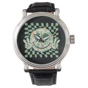 Shamrock Smile Face Funny St Patrick's Day Watch