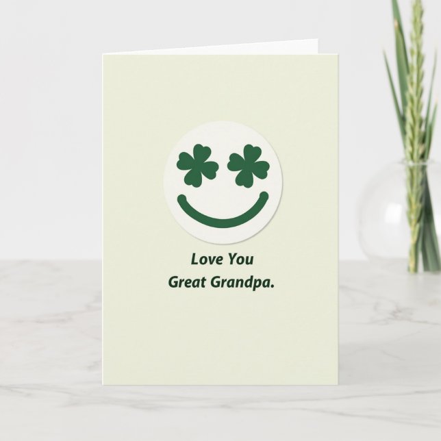 Shamrock Smile Love You Card (Front)
