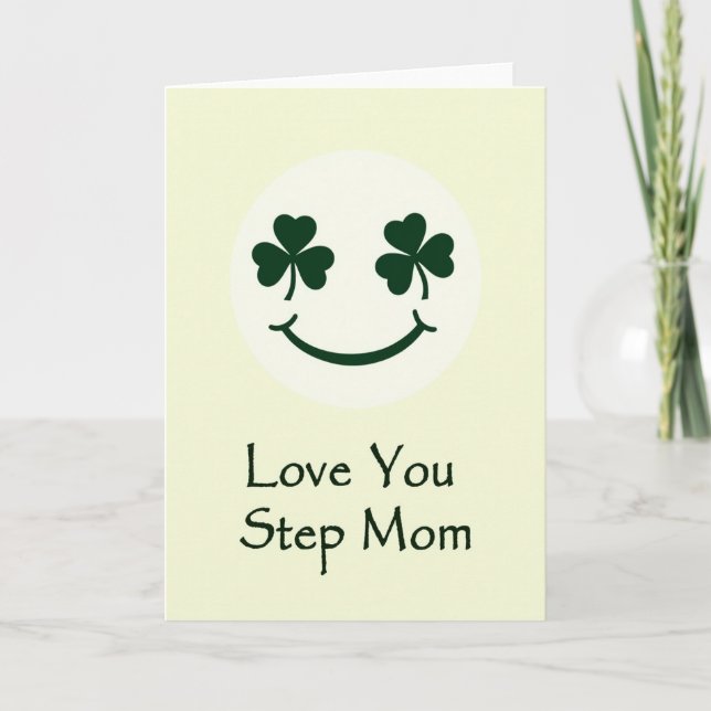 Shamrock Smile Love You Mom Card (Front)