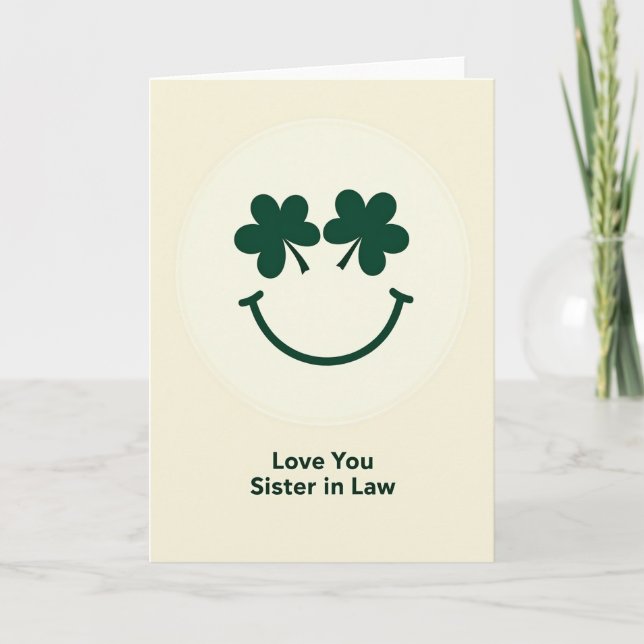 Shamrock Smile Sister In Law Card (Front)