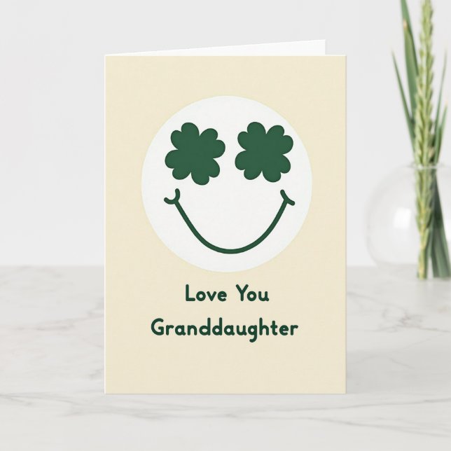 Shamrock Smiling Love Card (Front)