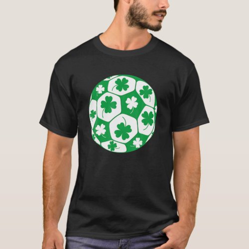 Shamrock Soccer Ball Clover St Patricks Day Player T_Shirt