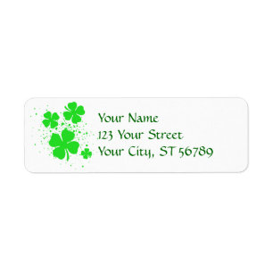 Shamrock Spatter Label