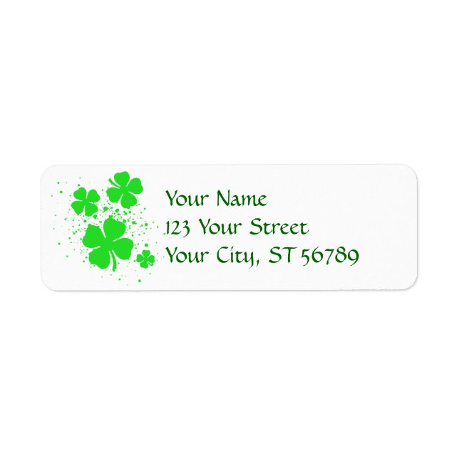 Shamrock Spatter Label (Front)