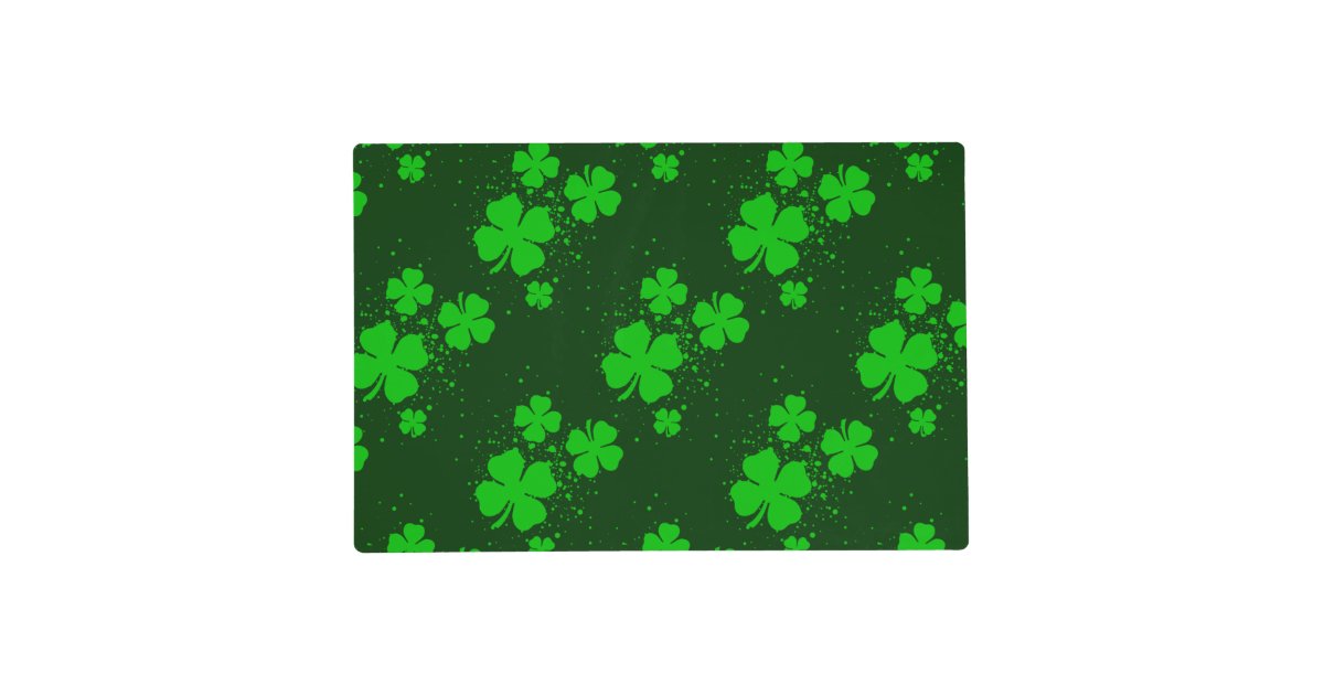 Shamrock Spatter Placemat Zazzle