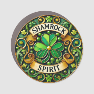 Shamrock Spirit Car Magnet