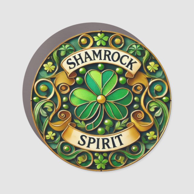 Shamrock Spirit Car Magnet (Front)