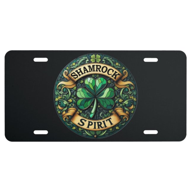 Shamrock Spirit License Plate (Front)