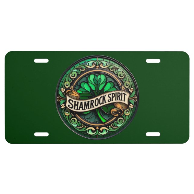 Shamrock Spirit License Plate (Front)