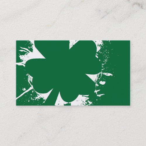Shamrock Splatter Business Card Templates
