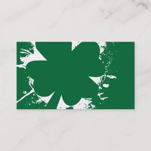 Customizable Shamrock Splatter Business Card Templates