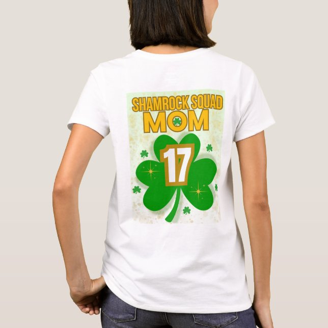 Shamrock Squad Mom T-Shirt (Back)