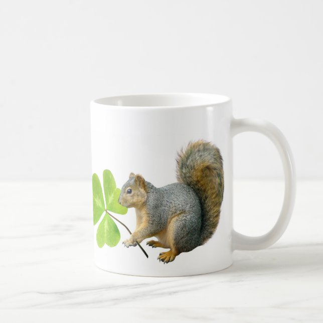 Shamrock Squirrel Mug (Right)