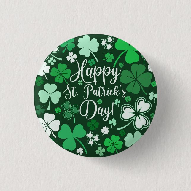 Shamrock St Patrick's  Button (Front)
