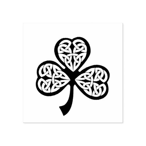 Shamrock St Patricks Day Celtic Knot Wood Block Rubber Stamp