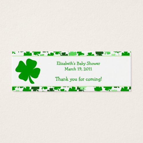 Shamrock St Patricks Day Custom Favor Tag