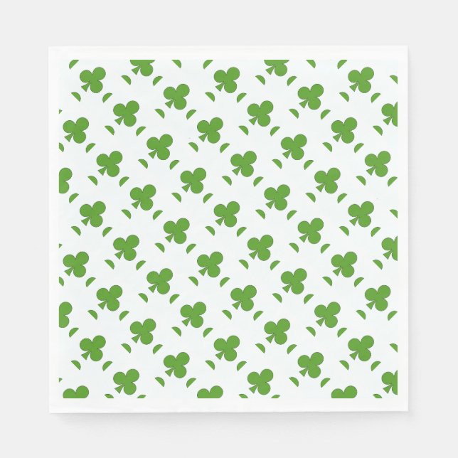 Shamrock St. Patrick's Day Holiday  Napkins (Front)