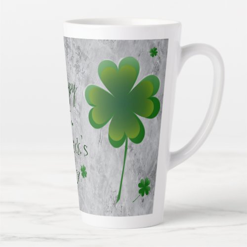 Shamrock St Patricks Day Latte Mug