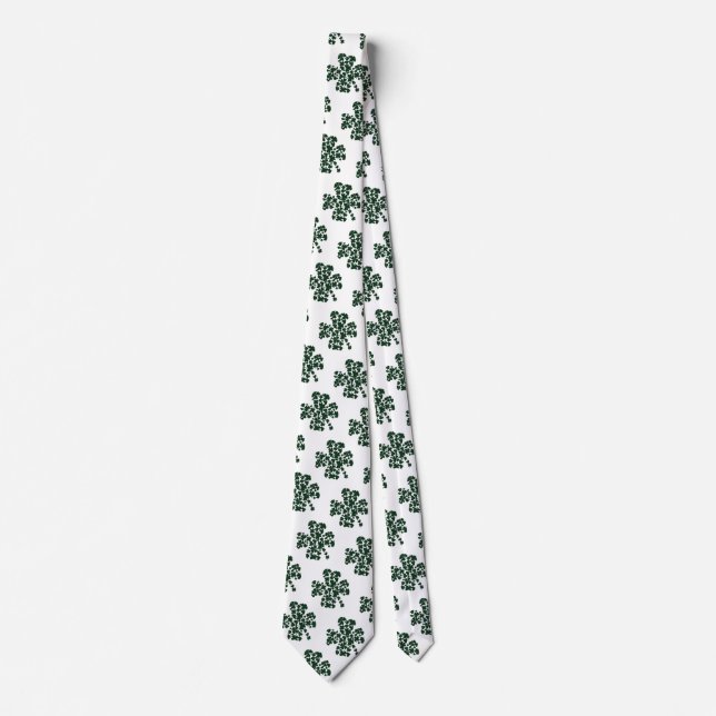 Shamrock St Patricks Day Neck Tie (Front)