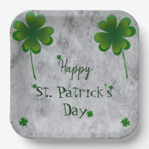Shamrock St. Patrick's Day Paper Plates