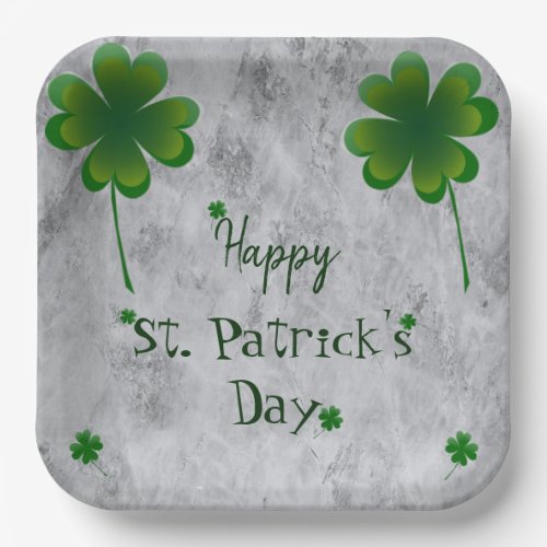 Shamrock St Patricks Day Paper Plates