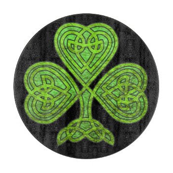 Shamrock St. Patrick's Day Personalized Cutting Board by elizme1 at Zazzle