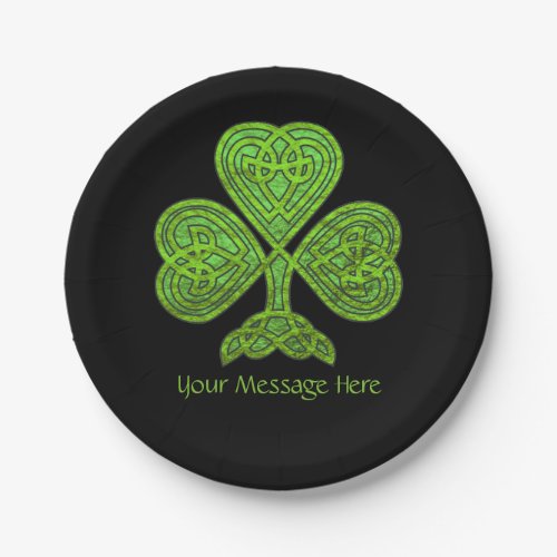 Shamrock St Patricks Day Personalized Paper Plates