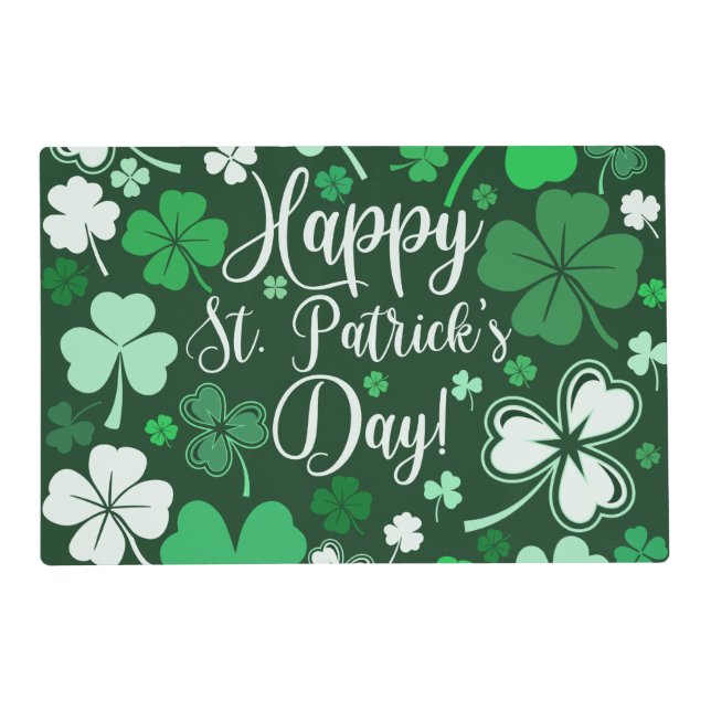 Shamrock St. Patrick's Day Placemat (Front)