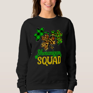 Shamrock St Patricks Day Shenanigans Squad Lucky F Sweatshirt